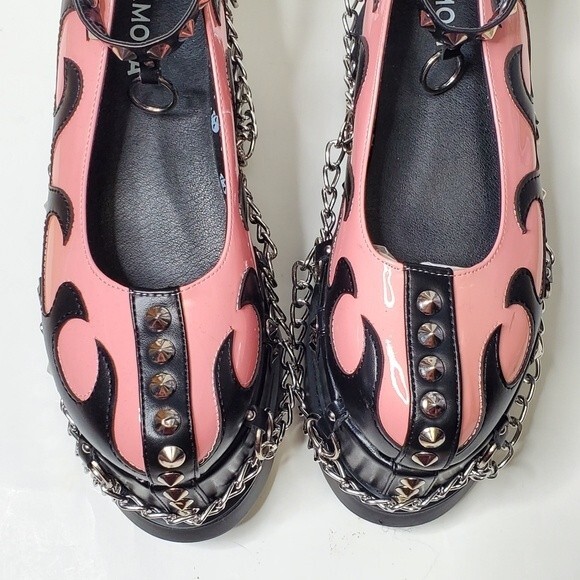 Chunky Platforms Flaming Pink Mary Janes Size 9 - Picture 11 of 14